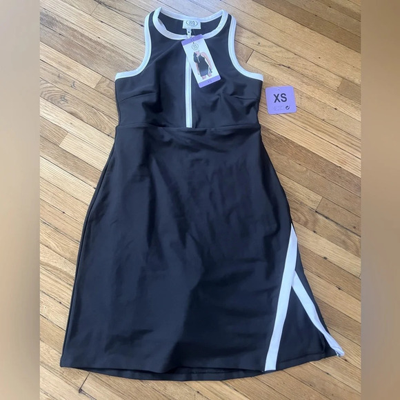 NWT SAGE Ladies' Active Tennis Dress with Shorts, Black | X-Small - Picture 4 of 6
